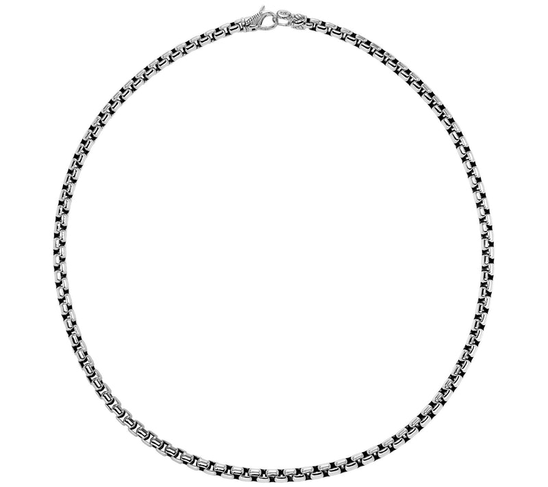 JAI Sterling Silver 5.3mm Box Chain 20" Necklace, 49.1g — View 2