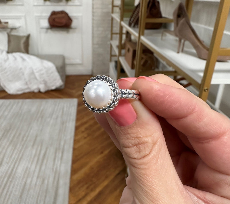 JAI Sterling Silver Cultured Freshwater Pearl Ring — View 4