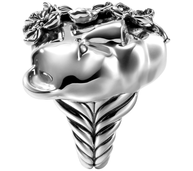 JAI Sterling Silver Inner Strength Lioness Ring — View 3