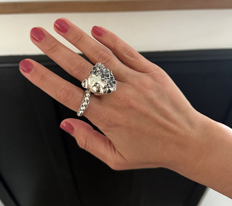 JAI Sterling Silver Inner Strength Lioness Ring — View 5