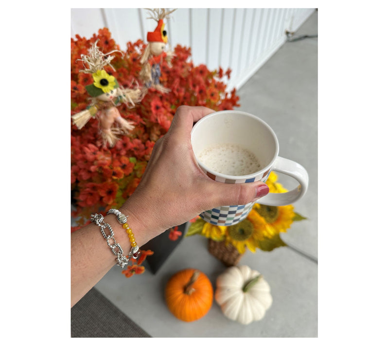 JAI Sterling Silver Symbols Pumpkin Gemstone Bracelet — View 4