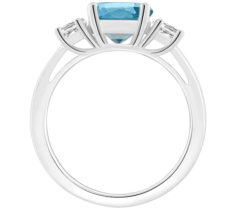 Affinity Gems Round London Blue & White Topaz Ring, Sterling — View 4