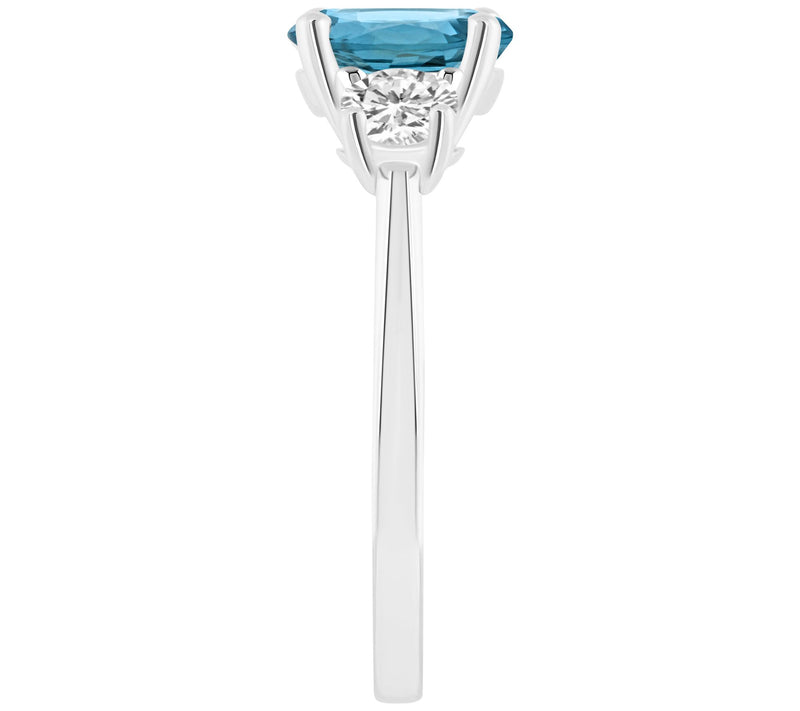 Affinity Gems Round London Blue & White Topaz Ring, Sterling — View 5