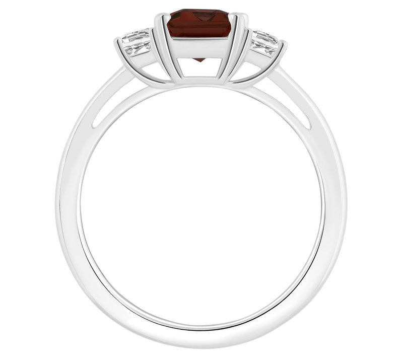 Affinity Gems Emerald Cut Blue & White Topaz Ring, Sterling — View 2