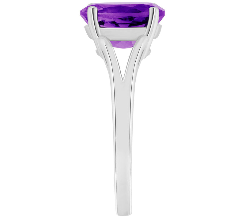 Affinity Gems Oval Gemstone Split Shank Ring, Sterling Silver — View 4