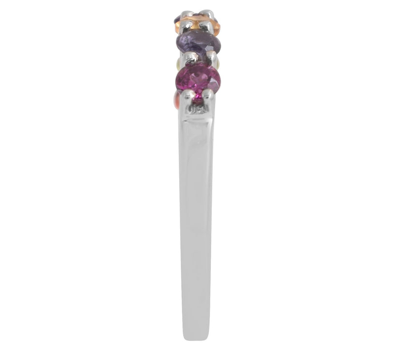 Affinity Gems 0.70 cttw Multi-Gemstone Band Ring, Sterling — View 6