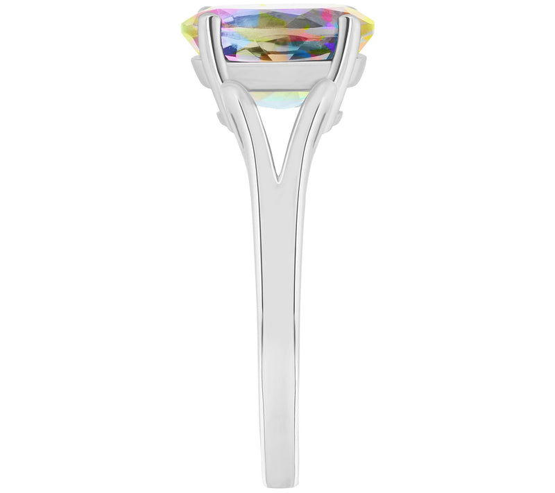 Affinity Gems Oval Topaz Split Shank Ring, Sterling Silver — View 4