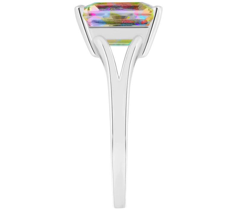 Affinity Gems E merald Cut Topa z Split Shank R ing, Sterling — View 5