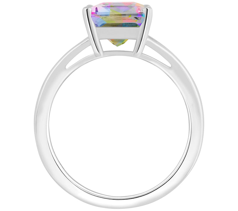 Affinity Gems E merald Cut Topa z Split Shank R ing, Sterling — View 4