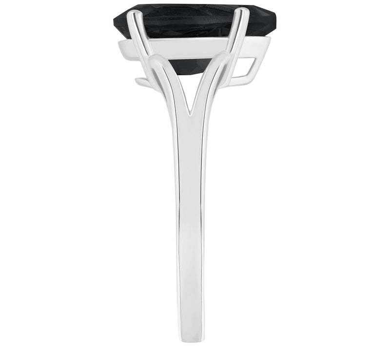 Affinity Gems Pear Cut Onyx Split Shank Ring,Sterling Silver — View 5