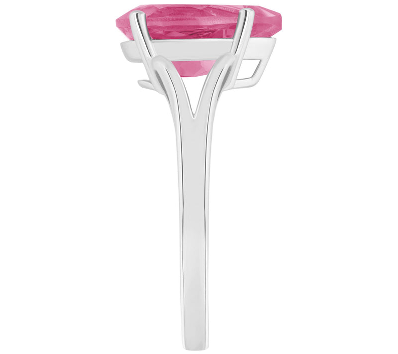 Affinity Gems Pear Cut Topaz Split Shank Ring, Sterling Silver — View 5