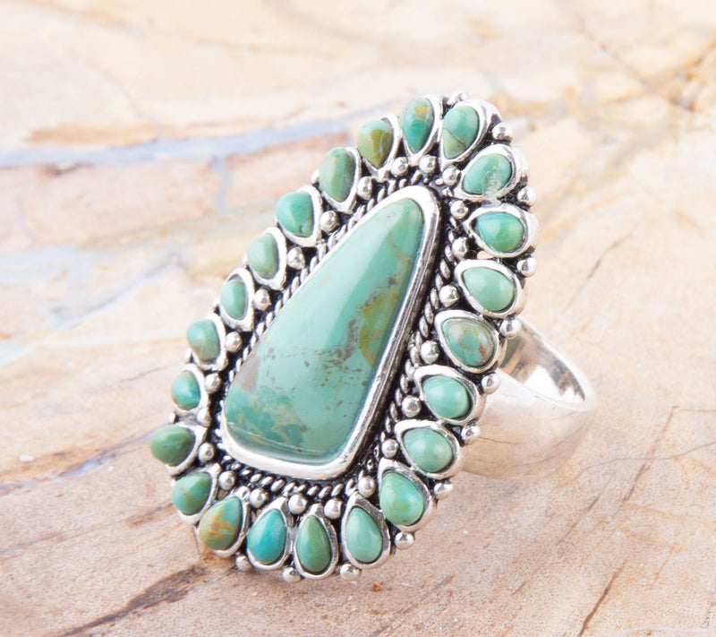 Barse Artisan Crafted Sedona Composite Turquoise Abstract Ring — View 4