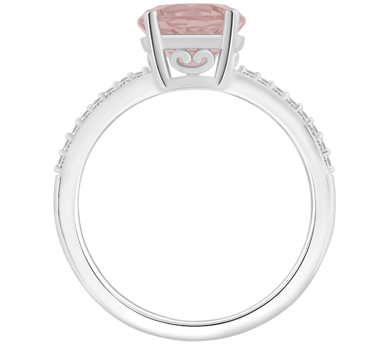 Affinity Gems Round Gemstone & Diamond Band Ring, Sterling — View 4