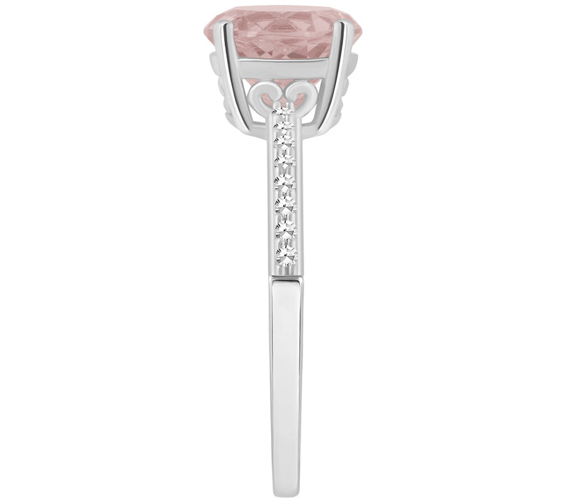 Affinity Gems Round Gemstone & Diamond Band Ring, Sterling — View 5