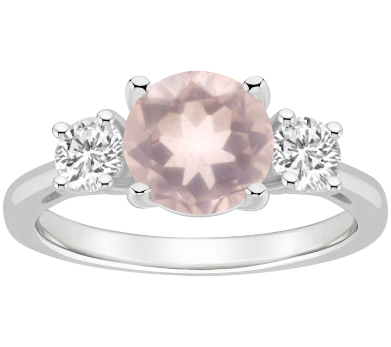 Affinity Gems Round 3-Stone Gemstone Ring, Sterling Silver — View 3