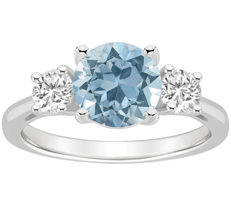 Affinity Gems Round 3-Stone Gemstone Ring, Sterling Silver — View 8