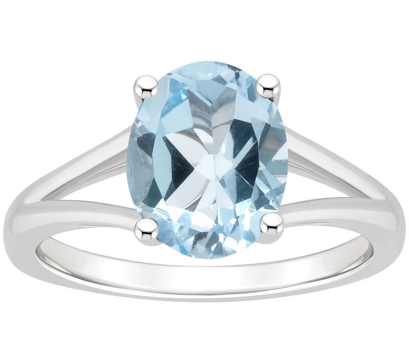 Affinity Gems Oval Gemstone Split Shank Ring, Sterling — View 8