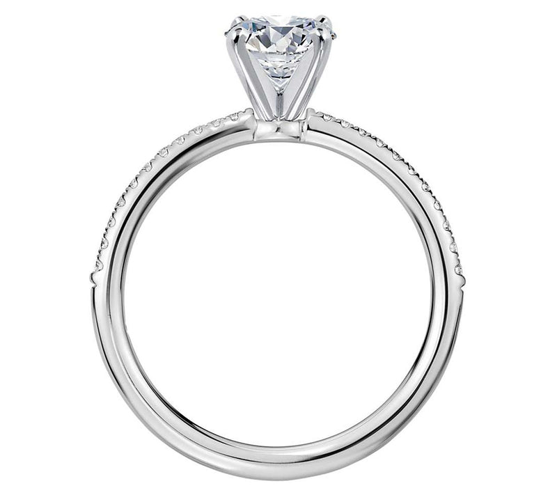 Diamonique 2.10 cttw Round Cut Solitaire Ring,terling Silver — View 4