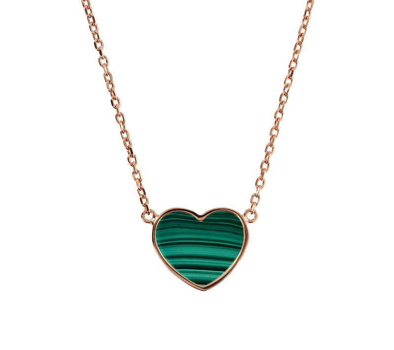 Bronzo Italia Adjustable Gemstone Heart Necklac e — View 9