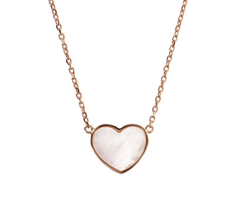 Bronzo Italia Adjustable Gemstone Heart Necklac e — View 3