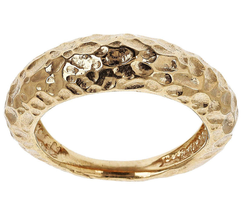 Bronzo Italia Graduated Hammered Band Ring — View 3