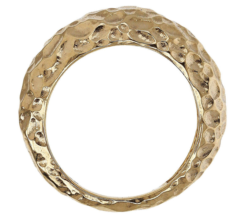 Bronzo Italia Graduated Hammered Band Ring — View 6