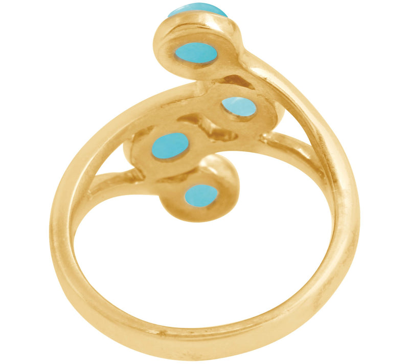Affinity Gems Turquoise East West Ring, Sterling Silver — View 6