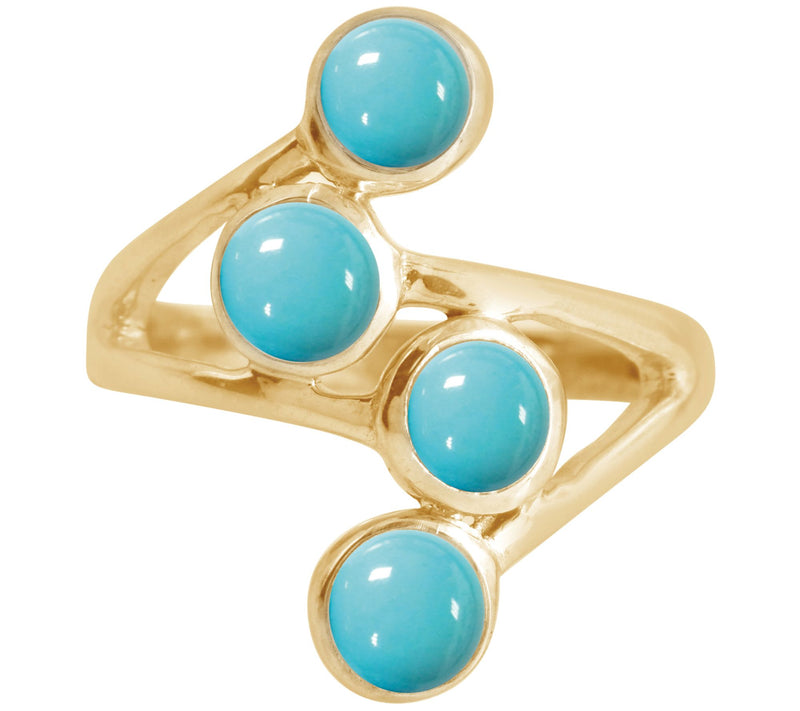 Affinity Gems Turquoise East West Ring, Sterling Silver — View 4