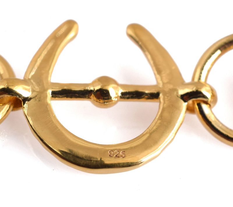 14K Gold Plated Curb Link Toggle Bracelet — View 6