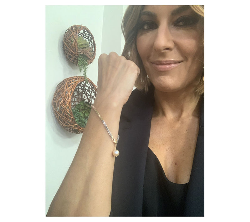 Amy Stran X Alkeme 10K Gold Tricolor Cultured Pearl Bracelet — View 6