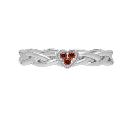 Goddaughters 14K Gold Clad Garnet Celtic Knot Ring