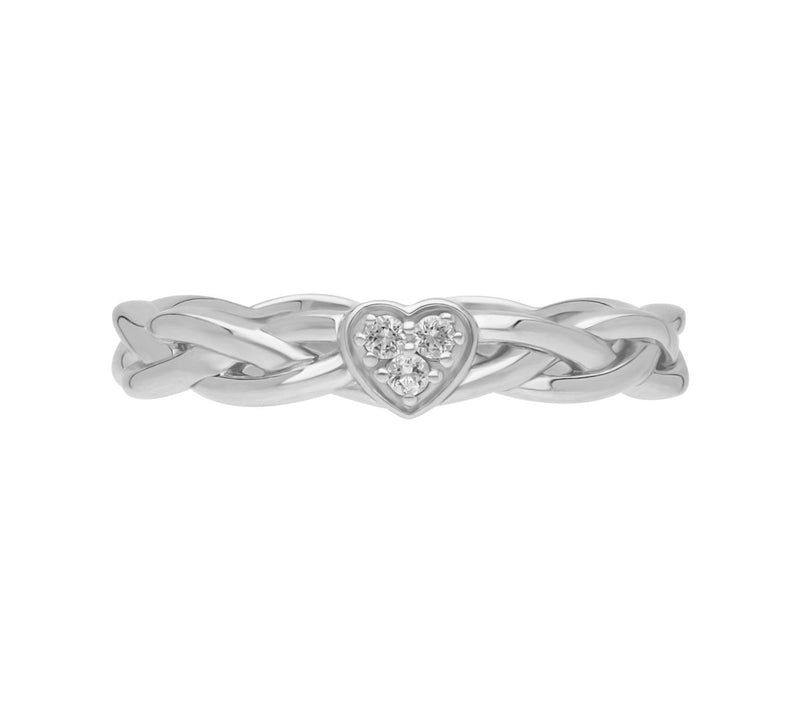Goddaughters Sterling Silver White Topaz CelticKnot Ring — View 3