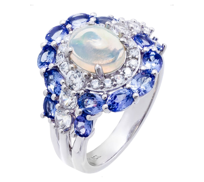 Affinity Gems Multi-Gemstone Cocktail Ring, Sterling Silver — Main view