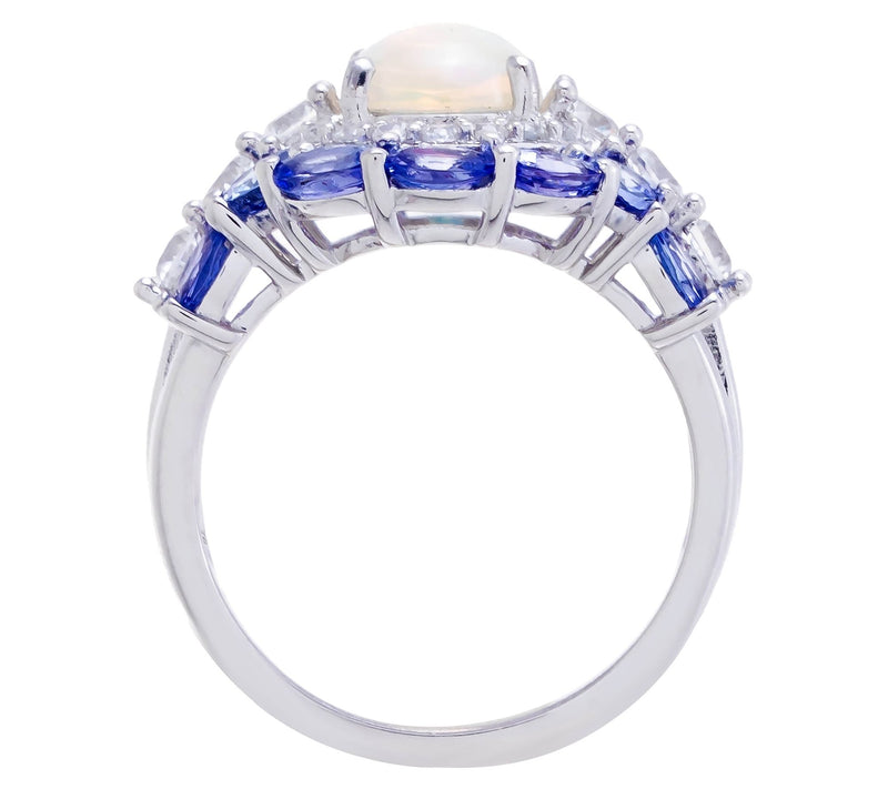Affinity Gems Multi-Gemstone Cocktail Ring, Sterling Silver — View 3