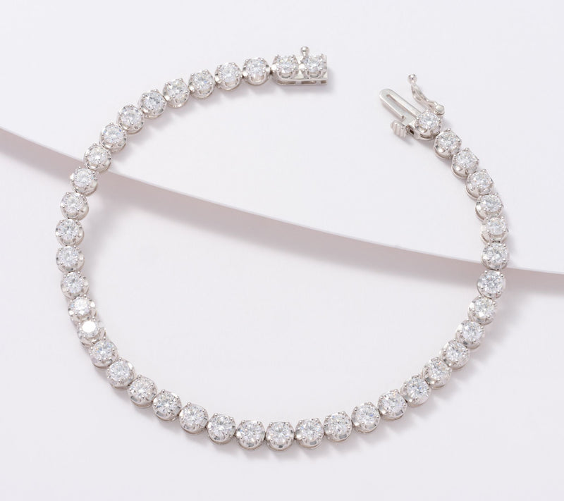 Fire Light Lab Grown Diamond _Round 5.00 cttw  14K Tennis Bracelet — View 10