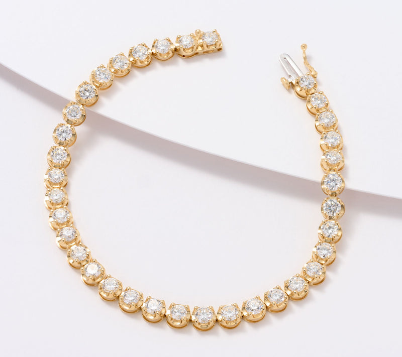 Fire Light Lab Grown Diamond Round 7.00 cttw 14K Tennis Bracelet — Main view
