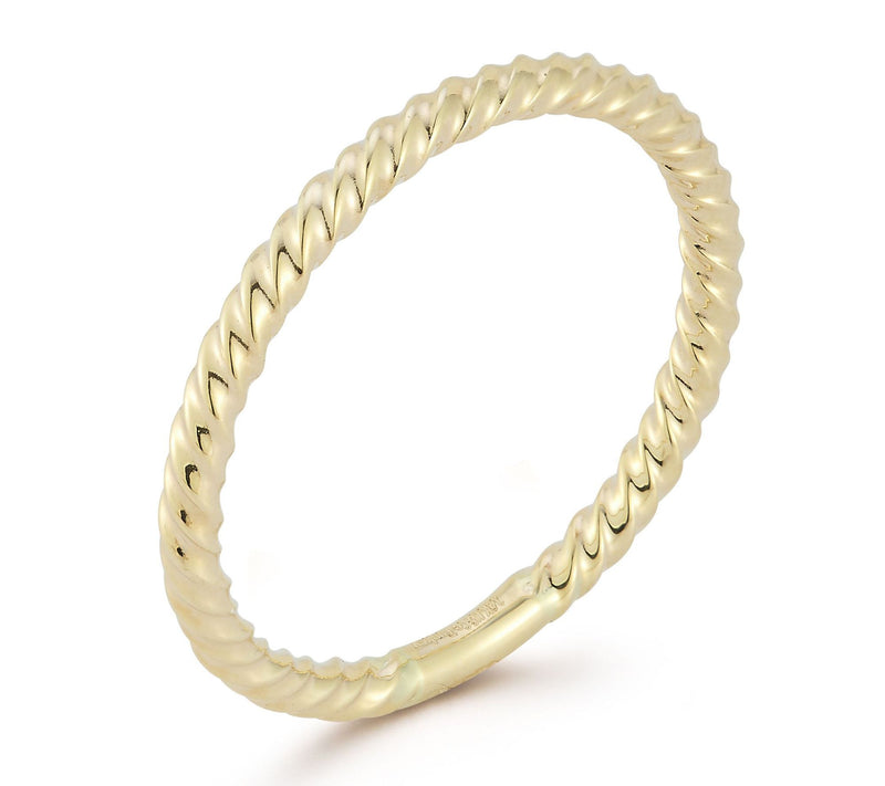 Luminosa Gold Thin Twist Ring, 14K — View 4