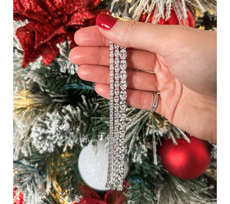 Diamonique 8mm Choice of Cut Sterling Silver Tennis Bracelet — View 8