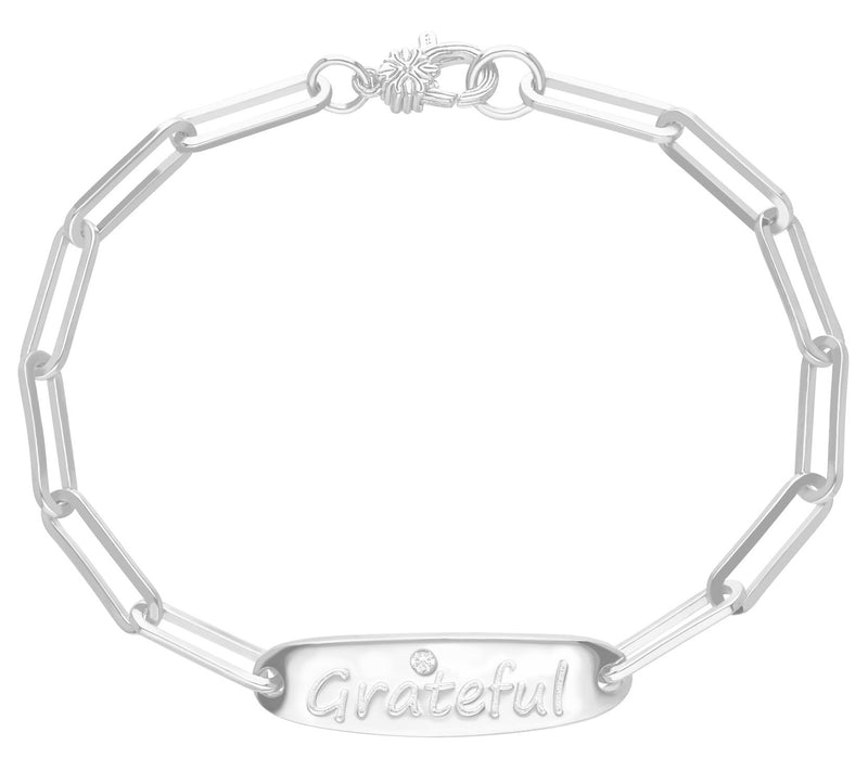 Ariva Sterling Silver Diamonique Affirmation Bracelet — View 7