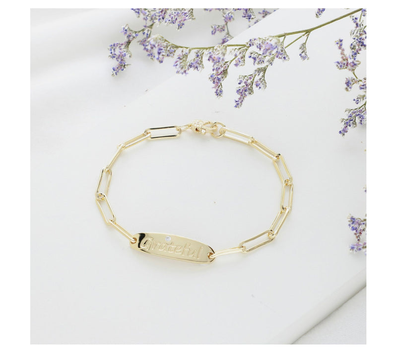 Ariva 18K Gold Clad Diamonique Affirmation Bracelet — View 12