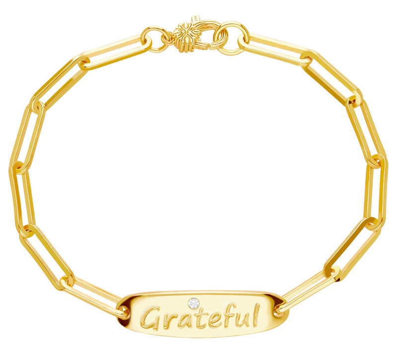 Ariva 18K Gold Clad Diamonique Affirmation Bracelet — View 7