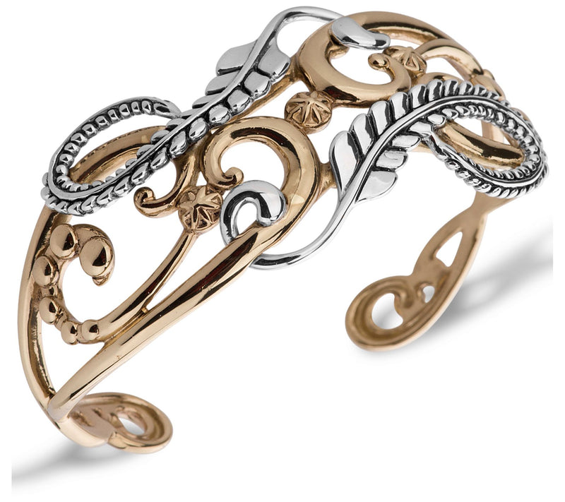 American West Two-Tone Sterling Earth Spirit Cu ff — Main view