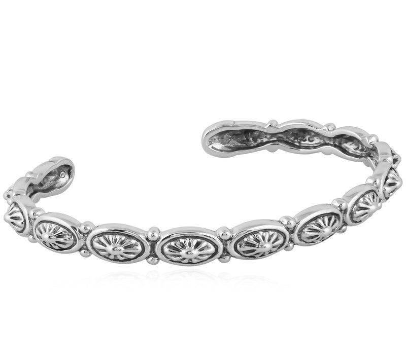 American West Sterling Silver Concha Design Cuf f — Main view
