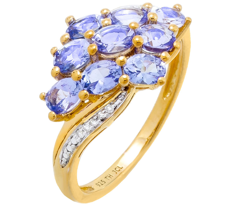 Affinity Gems Cluster Gemstone & Diamond Ring, Sterling — View 9