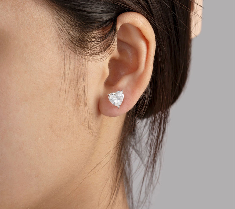 Diamonique Love Bracelet & Stud Earrings Set, Sterling Silver — View 5