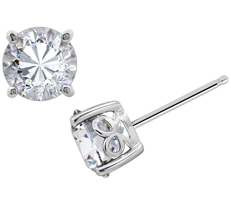 Diamonique Tennis Bracelet & Earrings Set, Sterling Silver — View 4