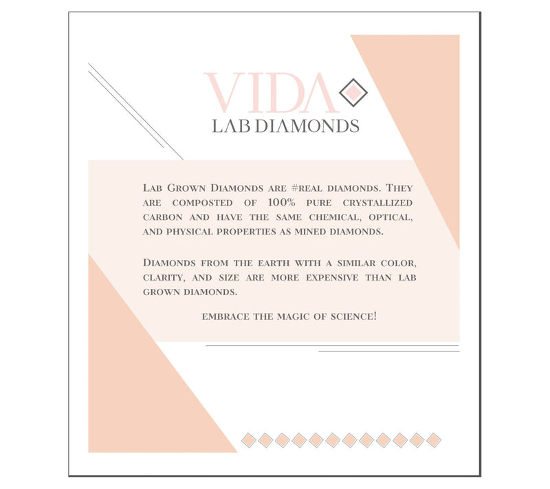 Vida Lab Diamonds 1.10 cttw Lab Created Ojo Ring, 14K — View 6