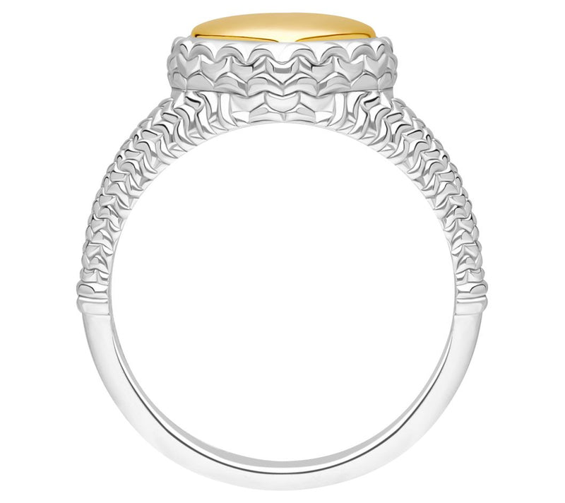 Tiffany Kay Studio Sterling & 14K Gold Clad Hea rt Ring — View 2