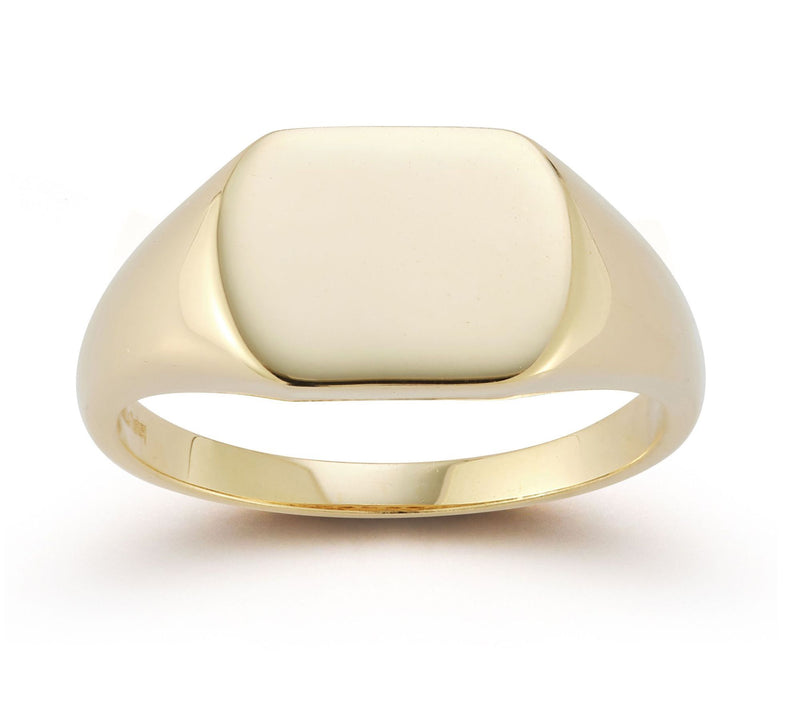 Luminosa Gold Oval Signet Ring, 14K — Main view