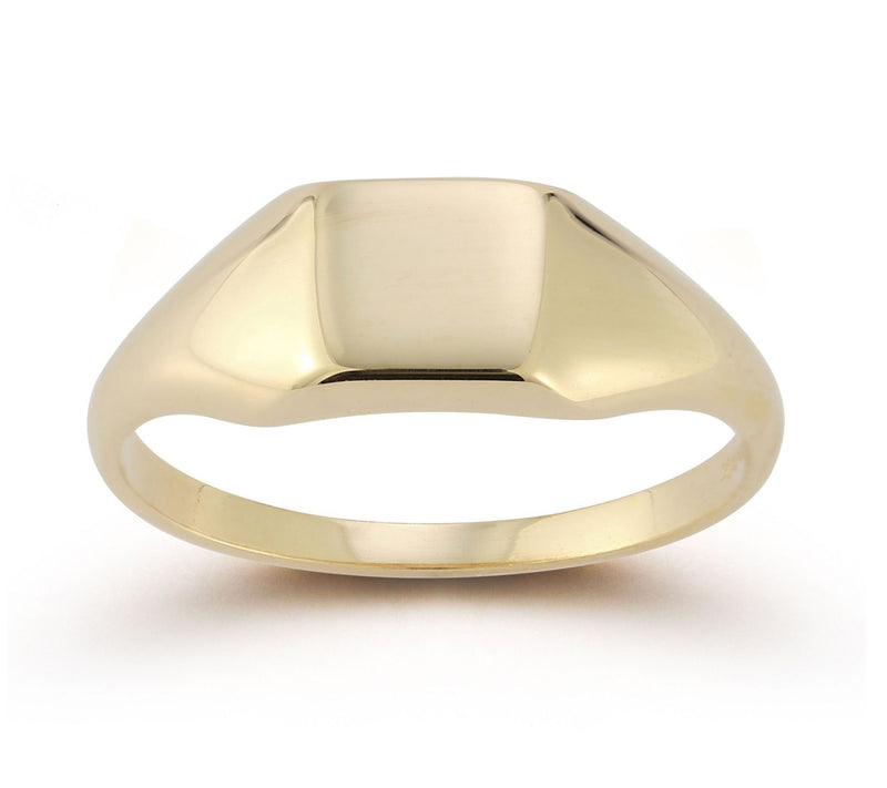 Luminosa Gold Square Signet Ring, 14K — Main view